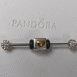 PandoraSilver 14k Vintage Love You Two Tone Charm 2 Listed Separately